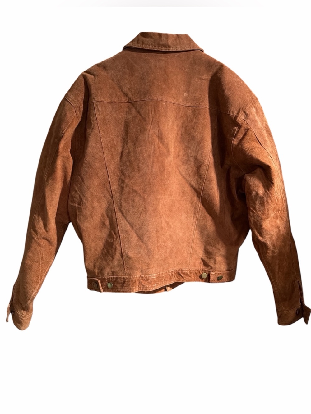 Bloomingdale's Vintage Men’s Brown‎ Leather Jacket Moto - Picture 2 of 6